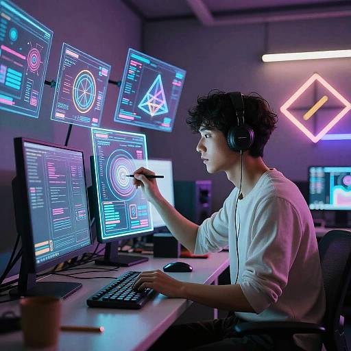 Futuristic AI Digital Artist