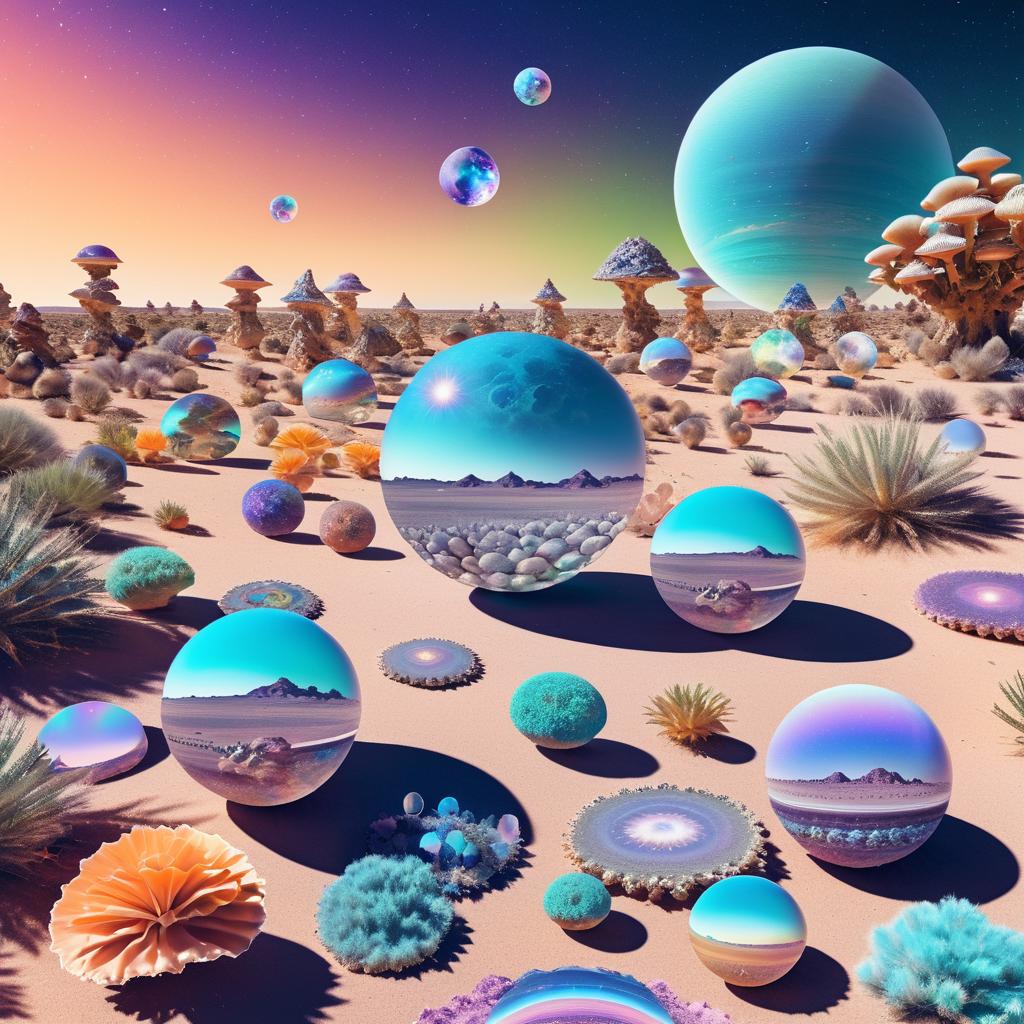 Surreal Psychedelic Collage of Fantastical Elements