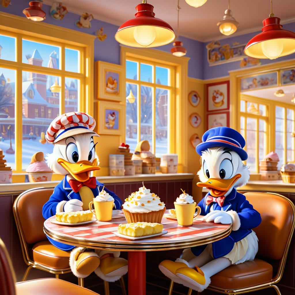 Childhood Breakfast of Donald and Daisy Duck