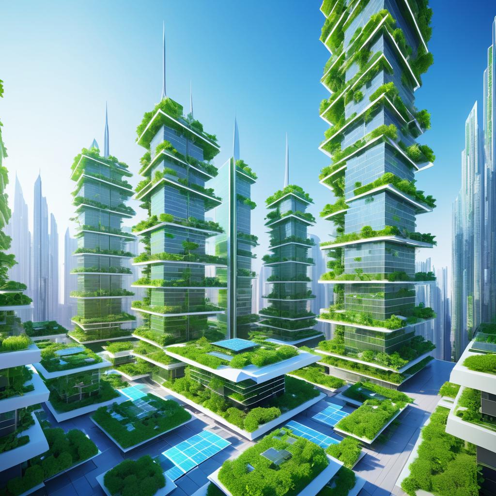 Eco-Friendly Futuristic Solar City Design