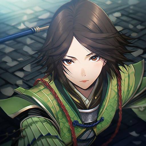 Illustration of Mouri motonari (sengoku basara), sengoku basara in the style of Dancho (dancyo)