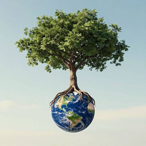 Inverted Tree Between Earth and Sky