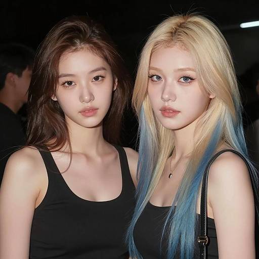 Dimly Lit Portrait of Two Women