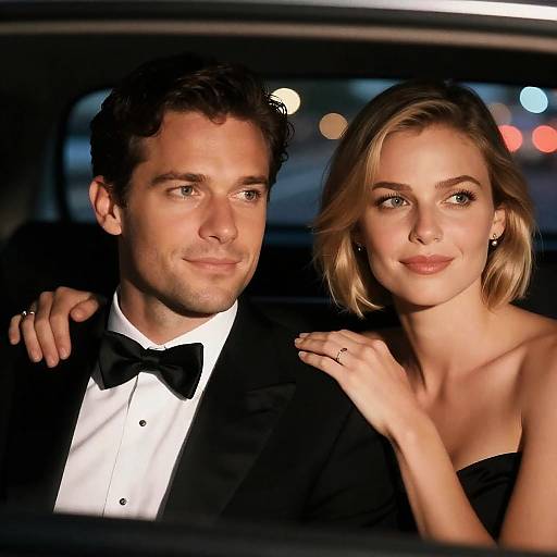 Romantic Nighttime Car Photo