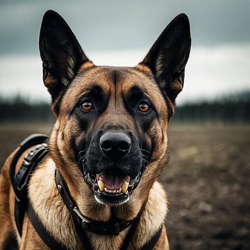 Fierce Belgian Malinois Portrait