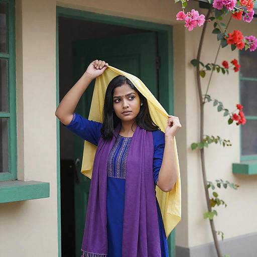 Urban Elegance: A Woman in Color