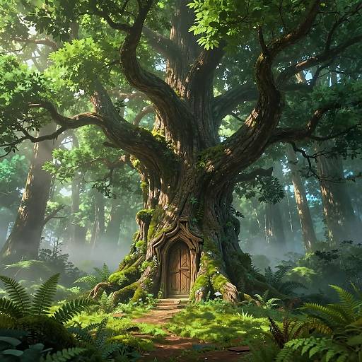 Majestic Enchanted Forest Tree Dwelling