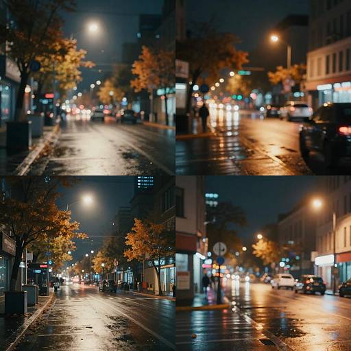 Dreamy Abstract Night Cityscape