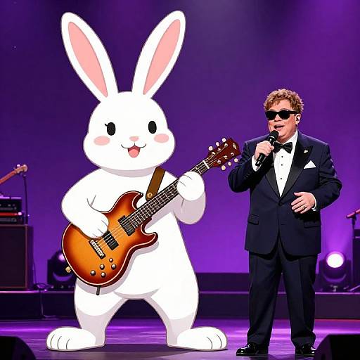 Easter Bunny Rocking with Elton John