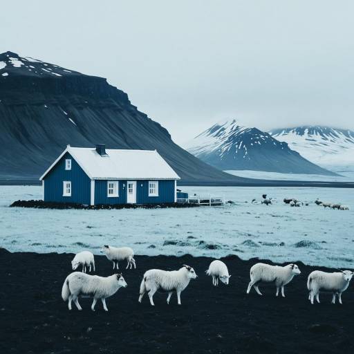 Icelandic Countryside Cottage with Sheep