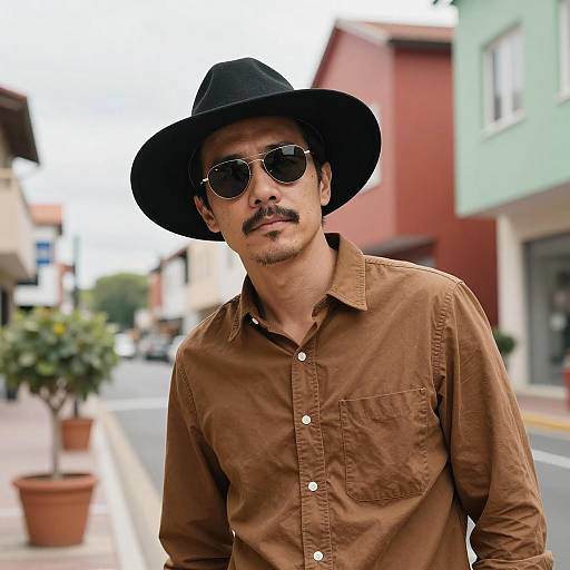 Stylish Urban Musician Portrait in Costume