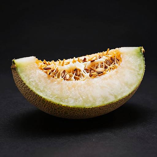 Glowing Photorealistic Cantaloupe Still Life