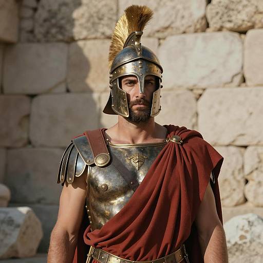 Photorealistic Portrait of an Ancient Warrior
