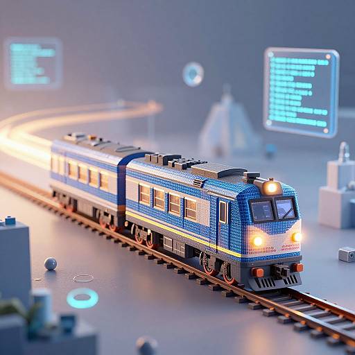 Pixelated Train Through Surreal Code