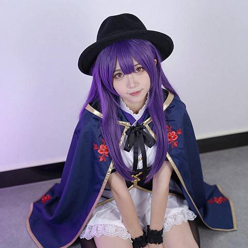 Young Woman in Embroidered Cape