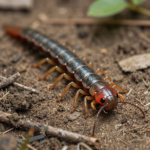 Hyper-Realistic Centipede in Nature
