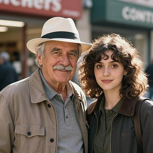 Generational Bond in Sunlit Setting