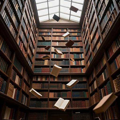 Floating Books in Grand Library
