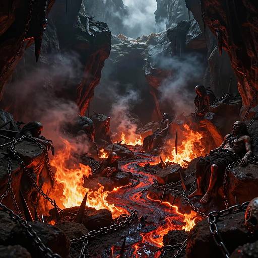 Realistic Fiery Hellscape Abyss