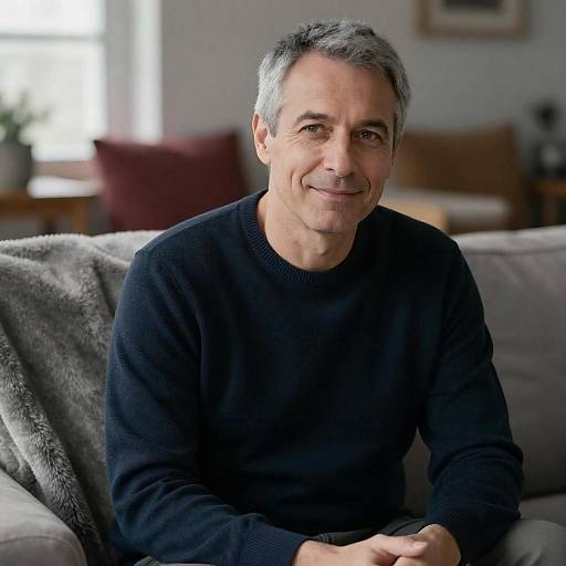 Warm Portrait of a Middle-Aged Man