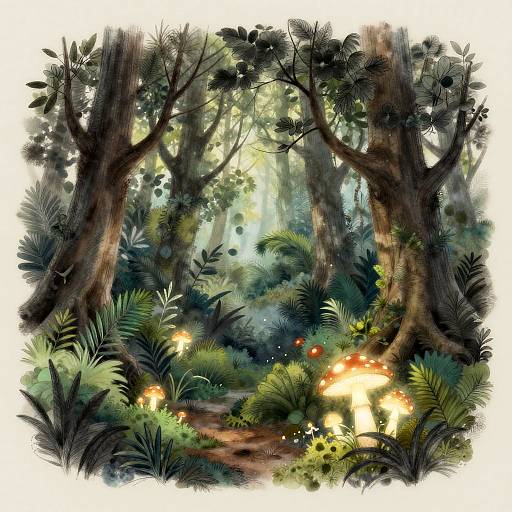 Enchanted Forest Charcoal to Digital
