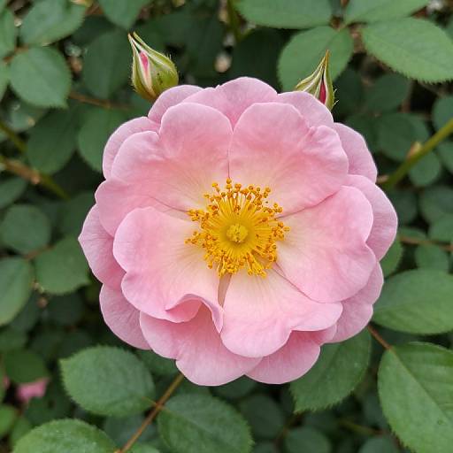 Delicate Pink Yorkshire Rose Bloom