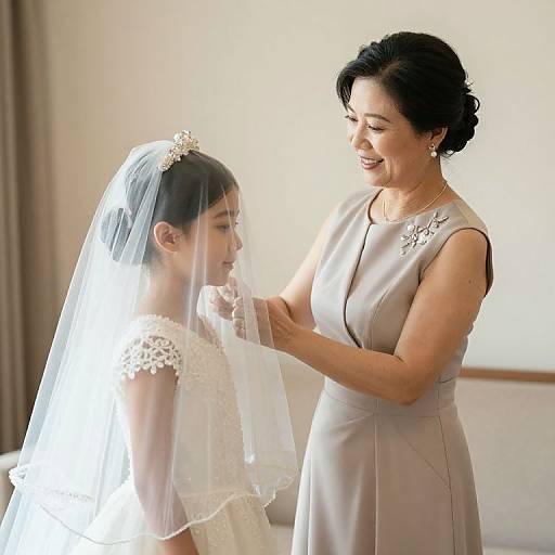Mother and Daughter Wedding Moment