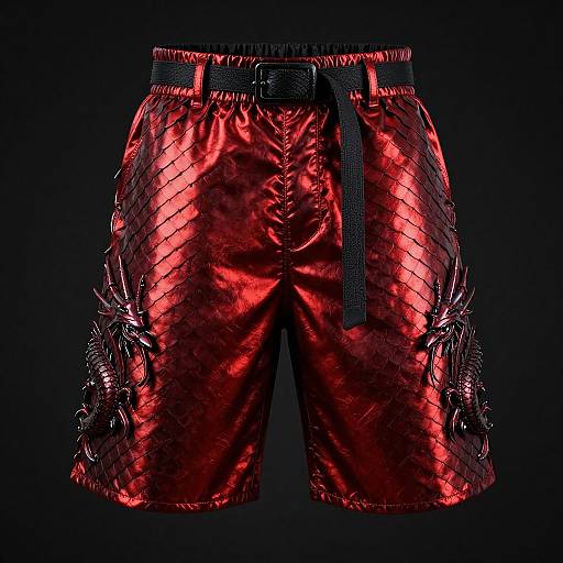 Hyper-Realistic Slavic Dragon Scale Shorts