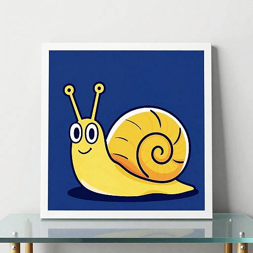 Cheeky Cartoon Snail Digital Art