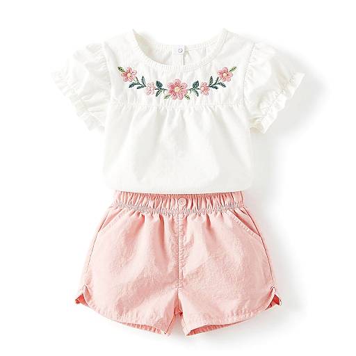 Playful Floral Outfit for Young Child