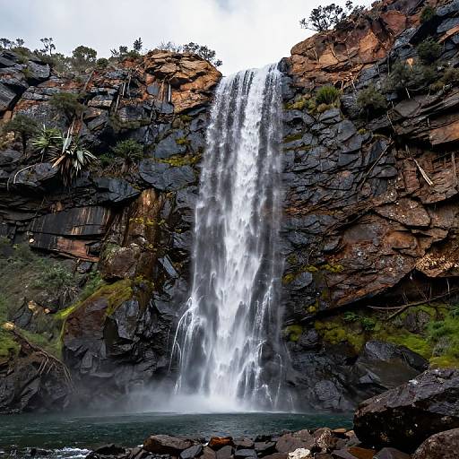 Meiringspoort Waterfall in Swartberg Mountains