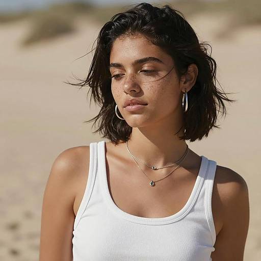 Sunlit Portrait of a Young Woman