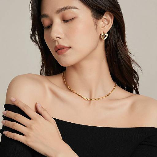 Elegant Woman with Gold Jewelry