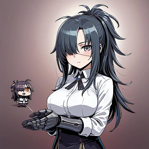 Illustration of Angelia (girls' frontline), girls' frontline in the style of Riyo (lyomsnpmp)