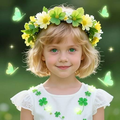 Magical Digital Portrait of Young Girl