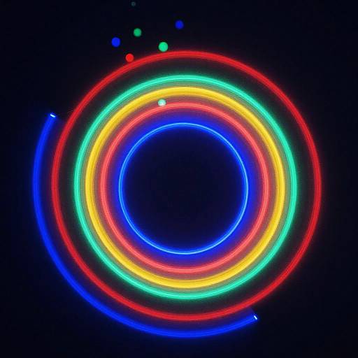 Vibrant Abstract Swirling Light Trails