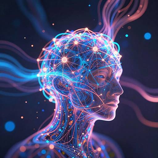 Cyberpunk AI Neural Networks Visualization