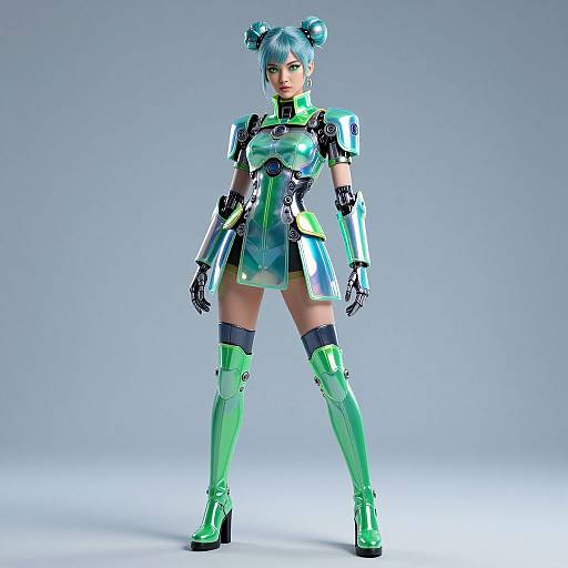 Futuristic Manga Fashion Model