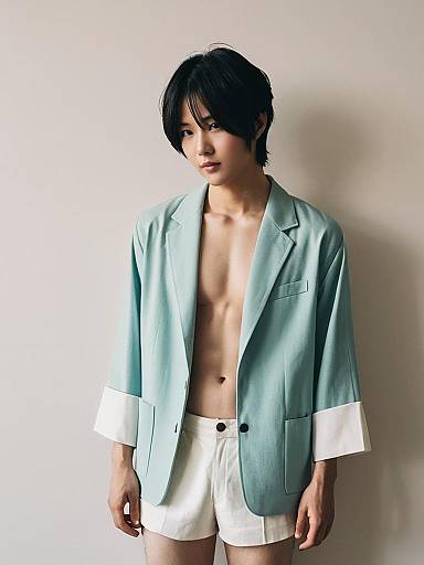 Young Man in Yuga Aoyama Cosplay Costume