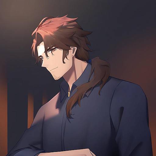 Illustration of Belmond banderas, nijisanji in the style of Qixia