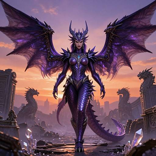 Regal Dragon Queen at Enchanted Ruins