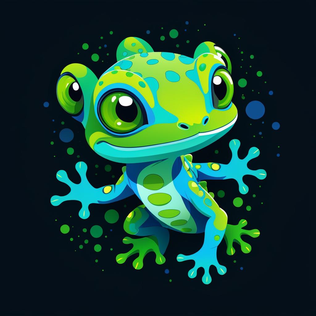 Playful Vector Gecko T-Shirt Design