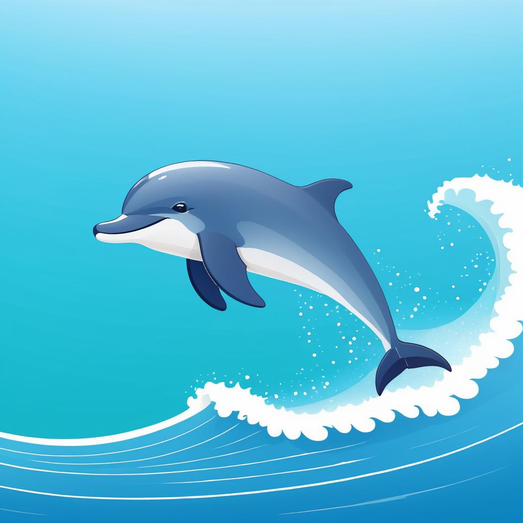 Playful Dolphin Illustration for Kids