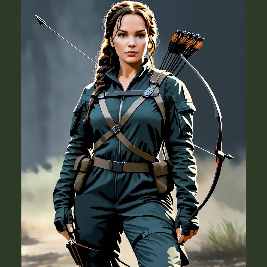 Realistic Portrait of Katniss Everdeen