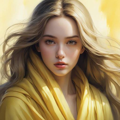 Soft Anime Portrait of a Young Woman