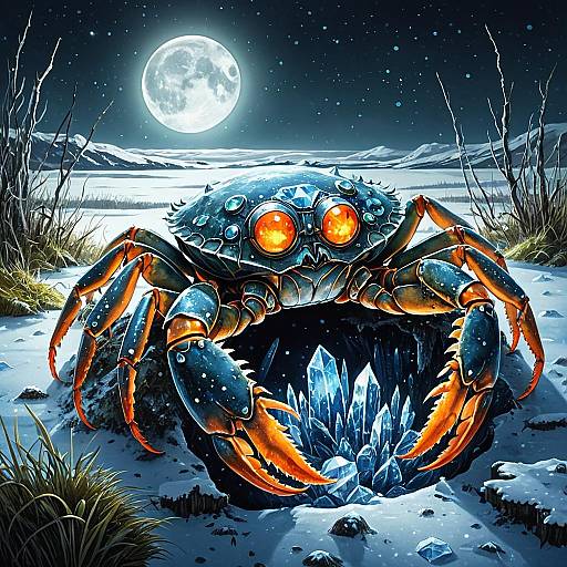 Giant Crystal Crab in Frozen Tundra