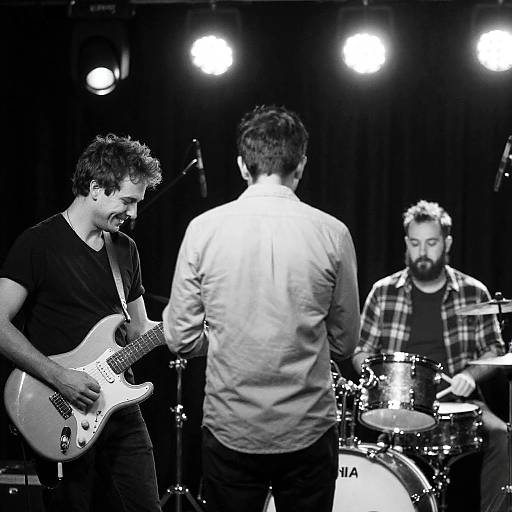 Dynamic Black and White Stage Performance