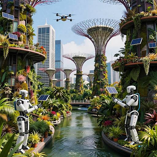 Surreal Ecofuturistic Urban Forest