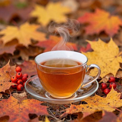 Autumn Tea Serenity and Reflection