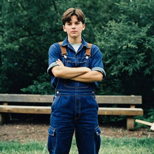 Realistic Male in Navy Blue Jumpsuit
